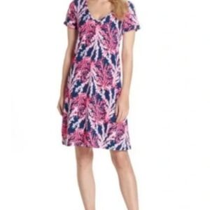 NWT LILLY PULITZER JESSICA UNDER THE SEA SHORT SLEEVE SHIRT DRESS LARGE